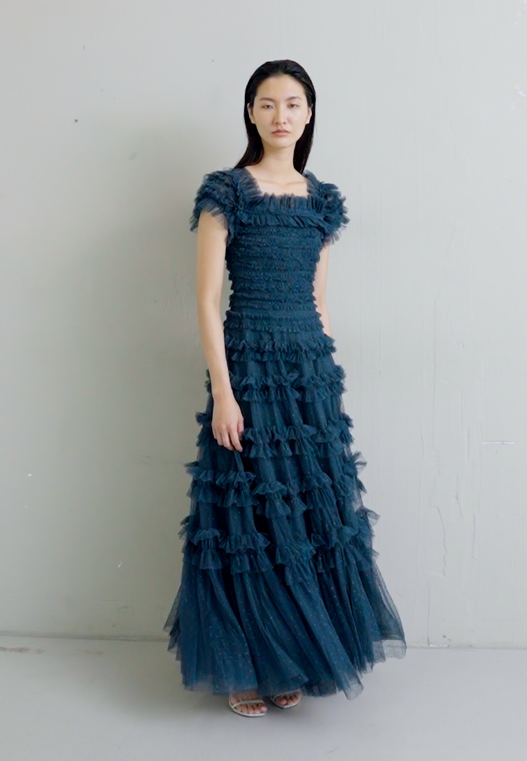 LISETTE RUFFLE OFF SHOULDER GOWN - Occasion wear