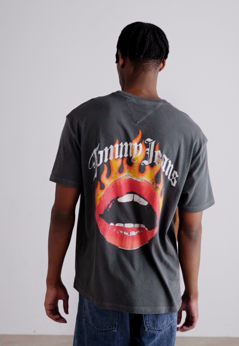 VINTAGE FIRE LIPS TEE UNISEX - Print T-shirt