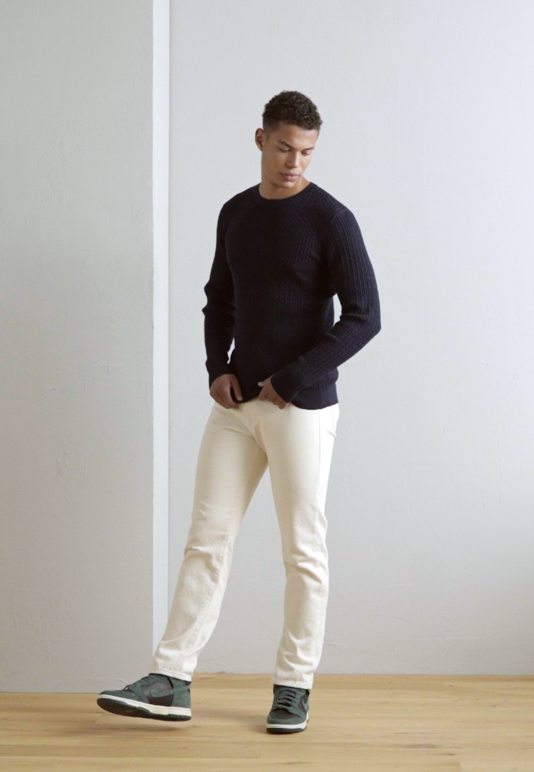 SLHBERG CABLE CREW NECK B NOOS - Jumper