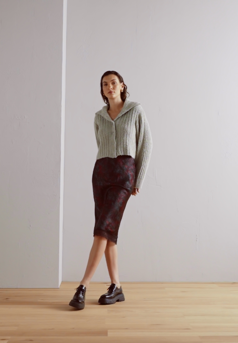 HIGH RISE MIDI SKIRT - Pencil skirt