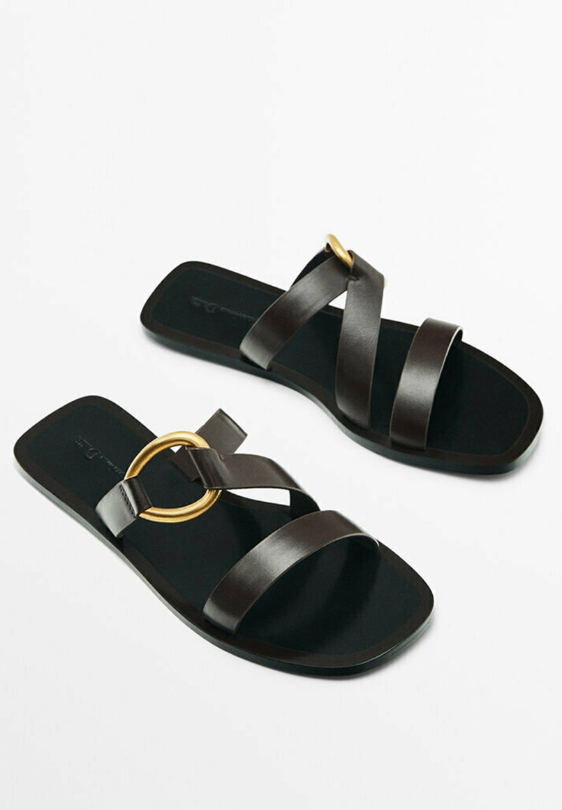 WITH METAL RING DETAIL- Mules