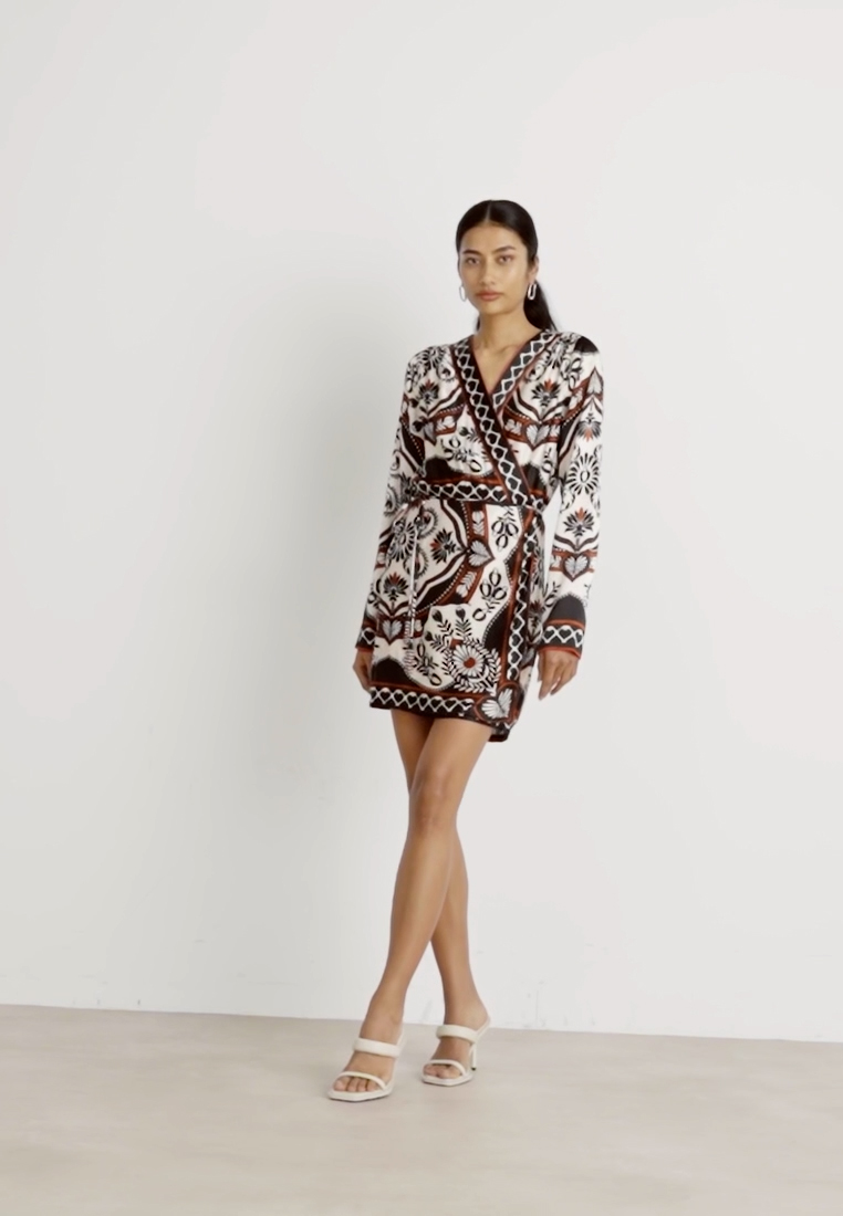 PASSION SCARF WRAP MINI DRESS - Day dress