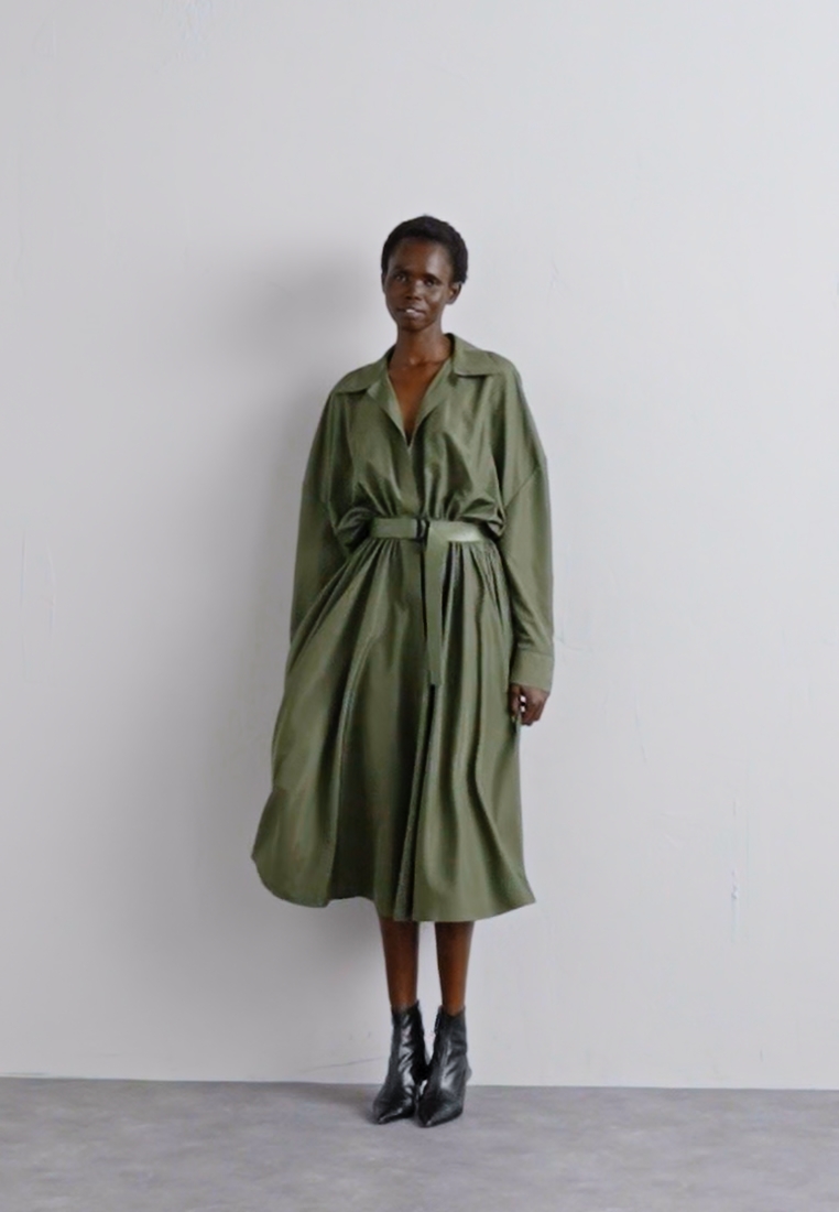 SUPER OVERSIZED BOYFRIEND FLARED DRESS - Shirt dress