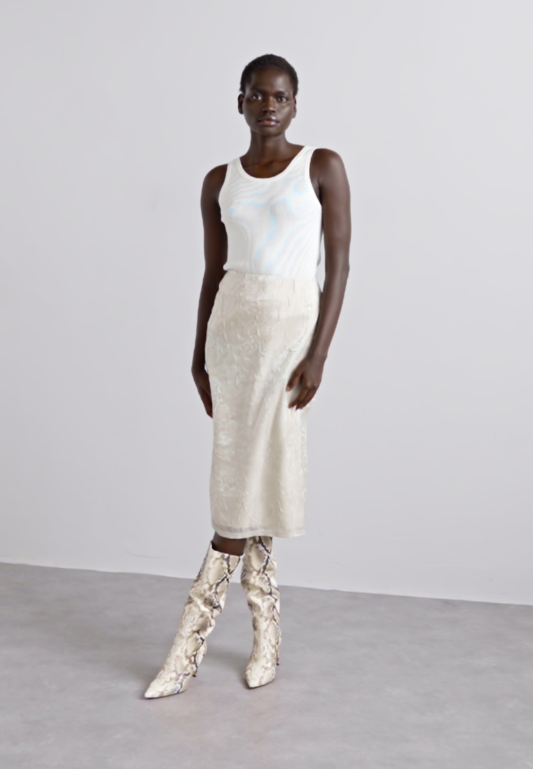 CRINKLED PENCIL SKIRT - Pencil skirt