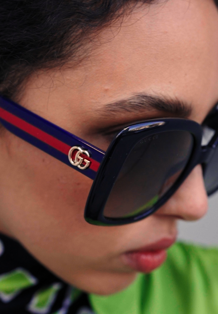 WEB GG SQUARE ACETATE SUNGLASSES - Sunglasses