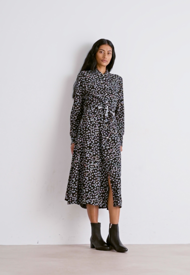DITSY BELTED MIDI DRESS - Shirt dress