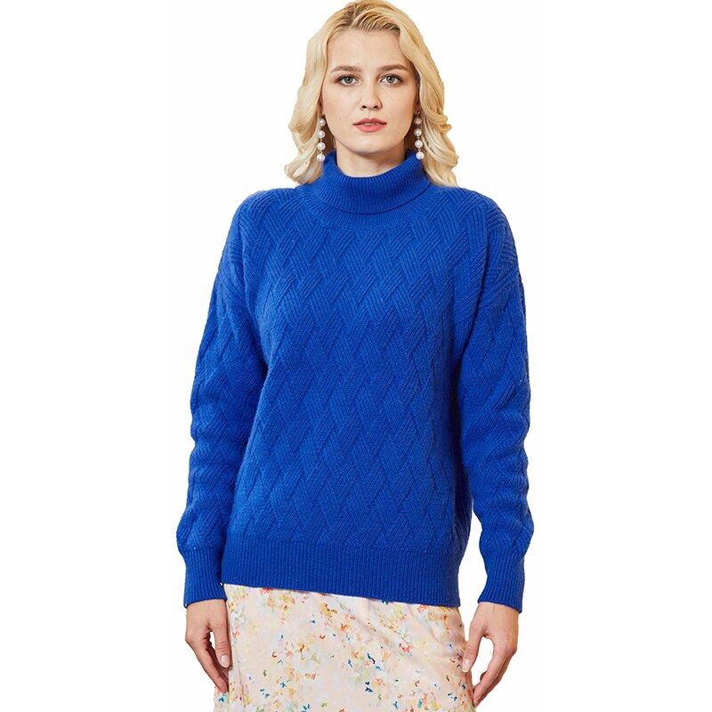 Women Sweater Turtleneck 100% Merino Wool Pullover Women Autumn Warm Knitted Sweater Jumper Women Winter Wool Sweaters