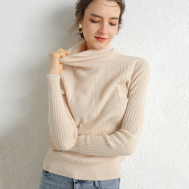 100% Merino Wool Cashmere Turtleneck Sweater Women Winter Warm Long Sleeve Ladies knitted Autumn Jumper Vintage Pullover Sweater