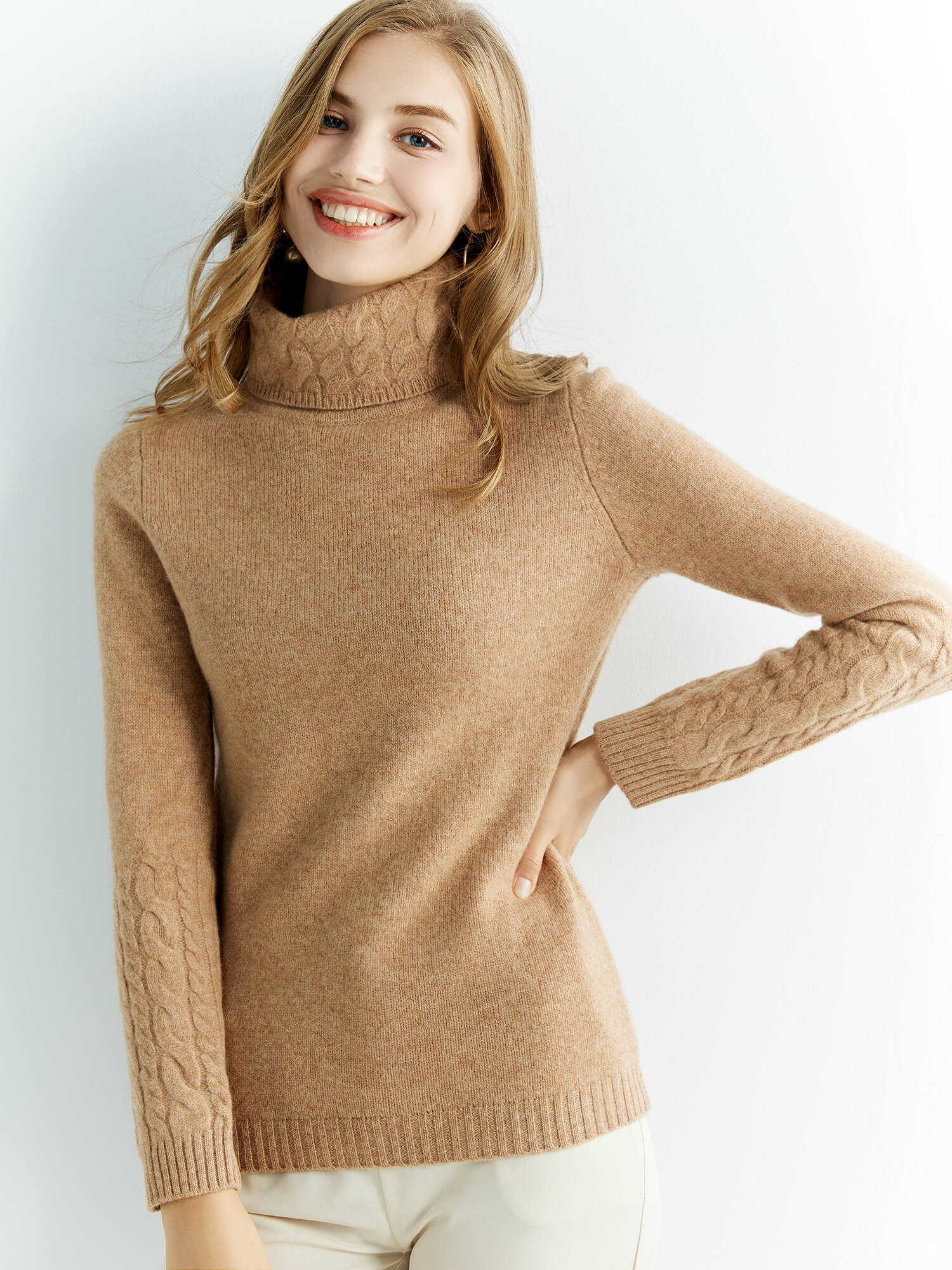 Cashmere Sweater Women's Knitted Sweater 100% Merino Wool Turtleneck Long Sleeve Pullover 2022 Autumn Winter Clothes Jumper Tops