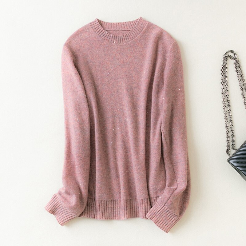 100% Merino Wool Women Sweater O-neck Winter Wool Knit Sweater Autumn Soft Cashmere Sweaters Pullover Knitwear Jumpers