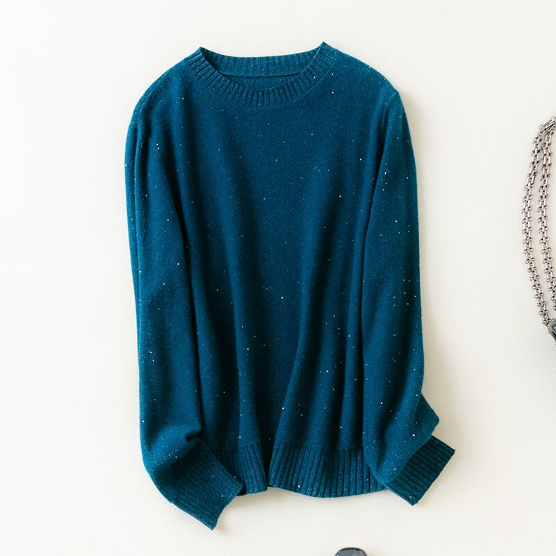 100% Merino Wool Women Sweater O-neck Winter Wool Knit Sweater Autumn Soft Cashmere Sweaters Pullover Knitwear Jumpers