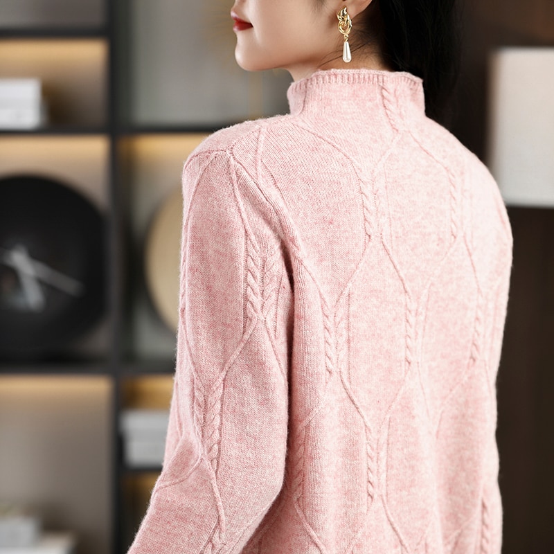 Turtleneck Sweater Women Clothing Winter 2022 Cashmere Sweaters 100% Merino Wool Knitted Pullover Korean Fashion Jumper Tops y2k