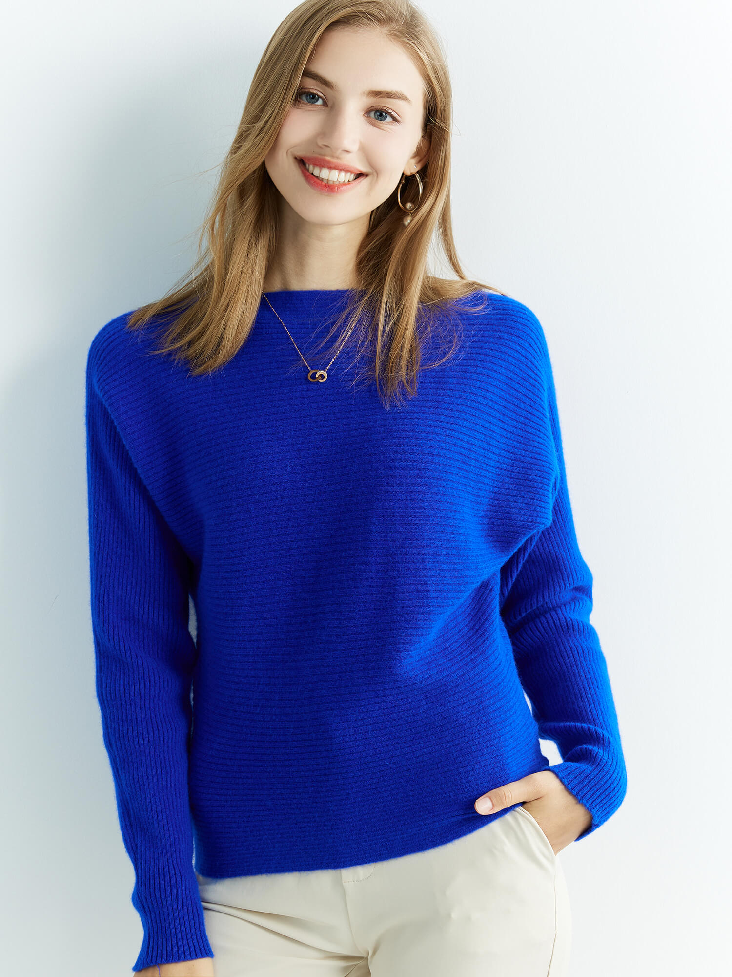 Women's Knitted Sweaters Cashmere Sweater 100% Merino Wool O-Neck Batwing Sleeve Pullover Winter Fall Jumper Clothing Top Female