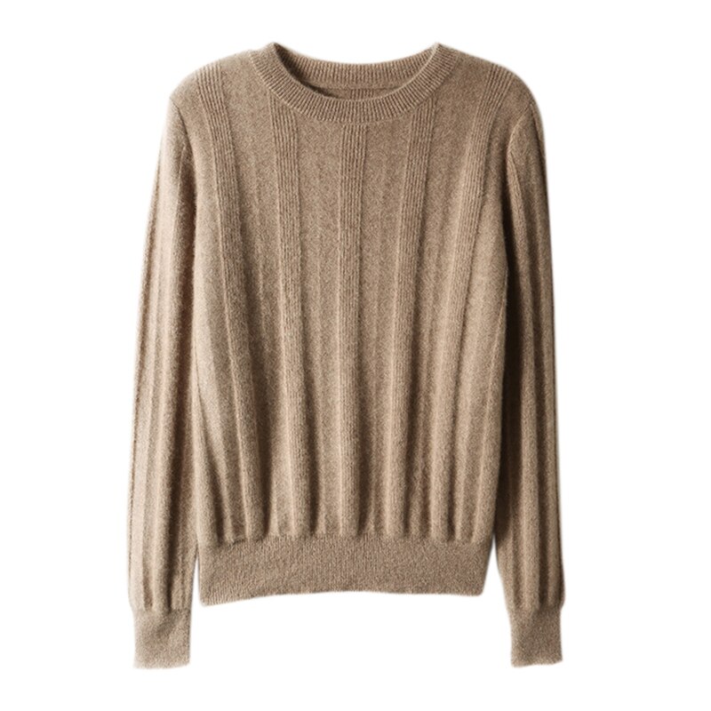100% Merino Wool Sweater Women Pullover Autumn Winter Warm Knitting Sweater Jumpers Female Knit Tops Long Sleeve Solid