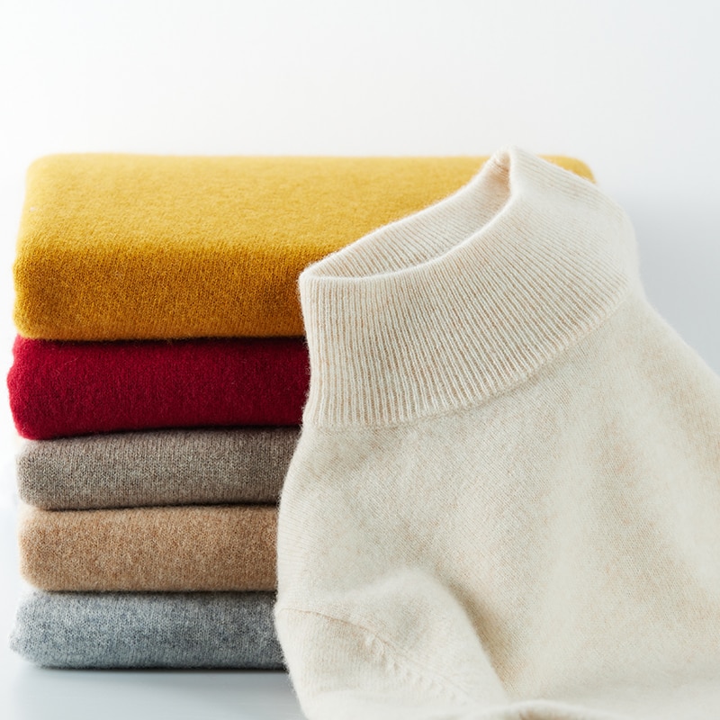 Women's Knitted Sweaters Cashmere Sweater 100% Merino Wool O-Neck Vintage Pullover 2022 Winter Autumn Jumper Clothing Top Female