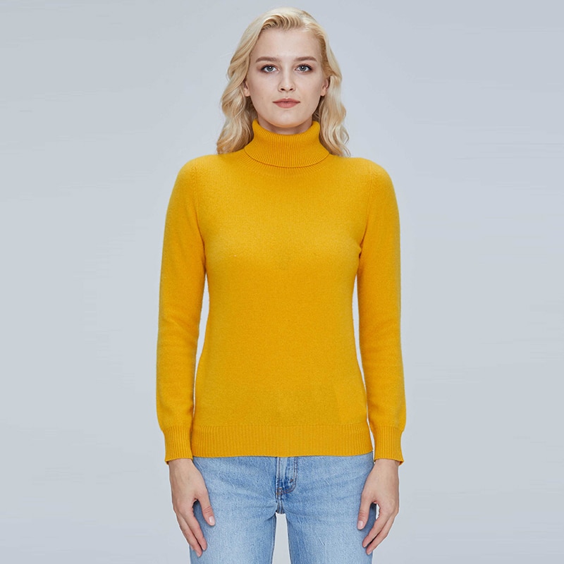 Winter Clothes Women Knitwears Cashmere Sweater Turtleneck Sweaters 100% Merino Wool Fall Warm Knit Pullovers Woolen Jumper Tops