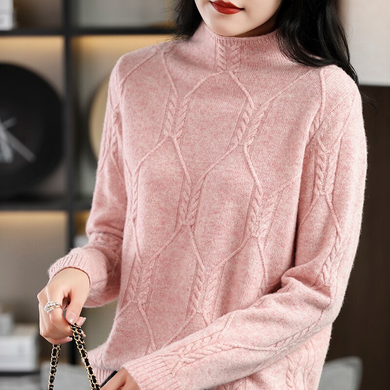 Turtleneck Sweater Women Clothing Winter 2022 Cashmere Sweaters 100% Merino Wool Knitted Pullover Korean Fashion Jumper Tops y2k