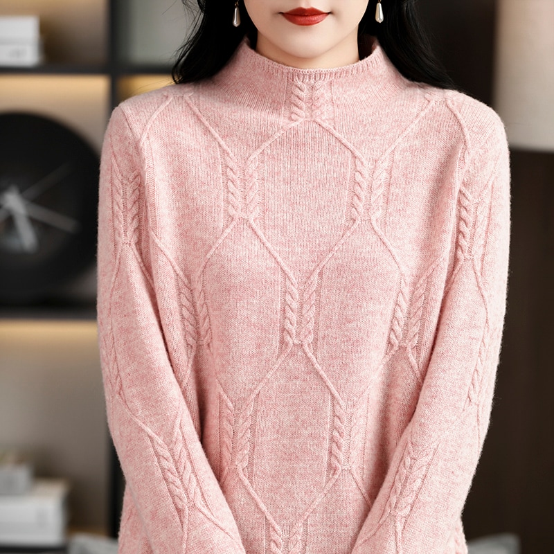 Turtleneck Sweater Women Clothing Winter 2022 Cashmere Sweaters 100% Merino Wool Knitted Pullover Korean Fashion Jumper Tops y2k