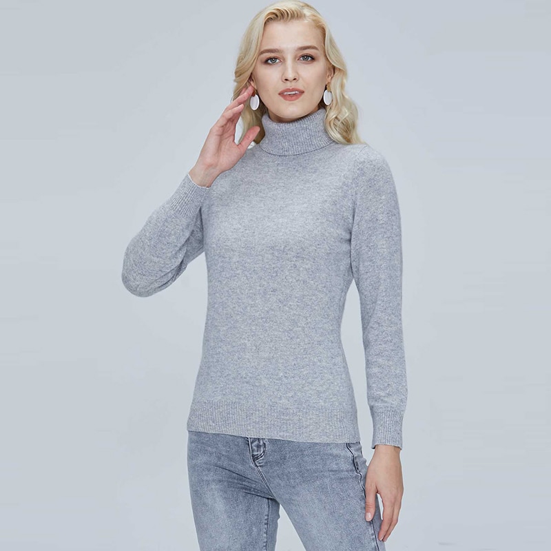 Winter Clothes Women Knitwears Cashmere Sweater Turtleneck Sweaters 100% Merino Wool Fall Warm Knit Pullovers Woolen Jumper Tops