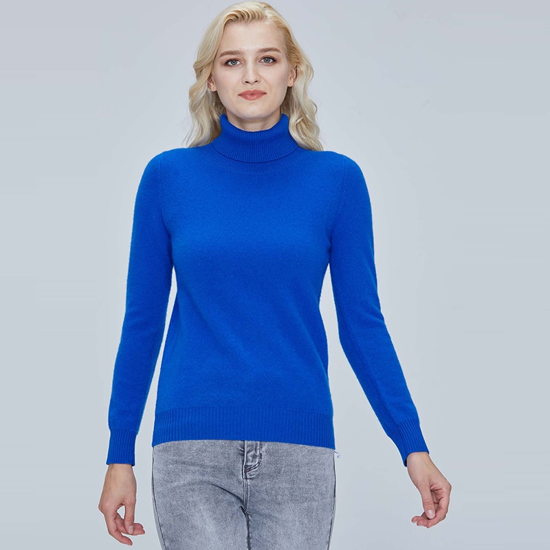 Winter Clothes Women Knitwears Cashmere Sweater Turtleneck Sweaters 100% Merino Wool Fall Warm Knit Pullovers Woolen Jumper Tops