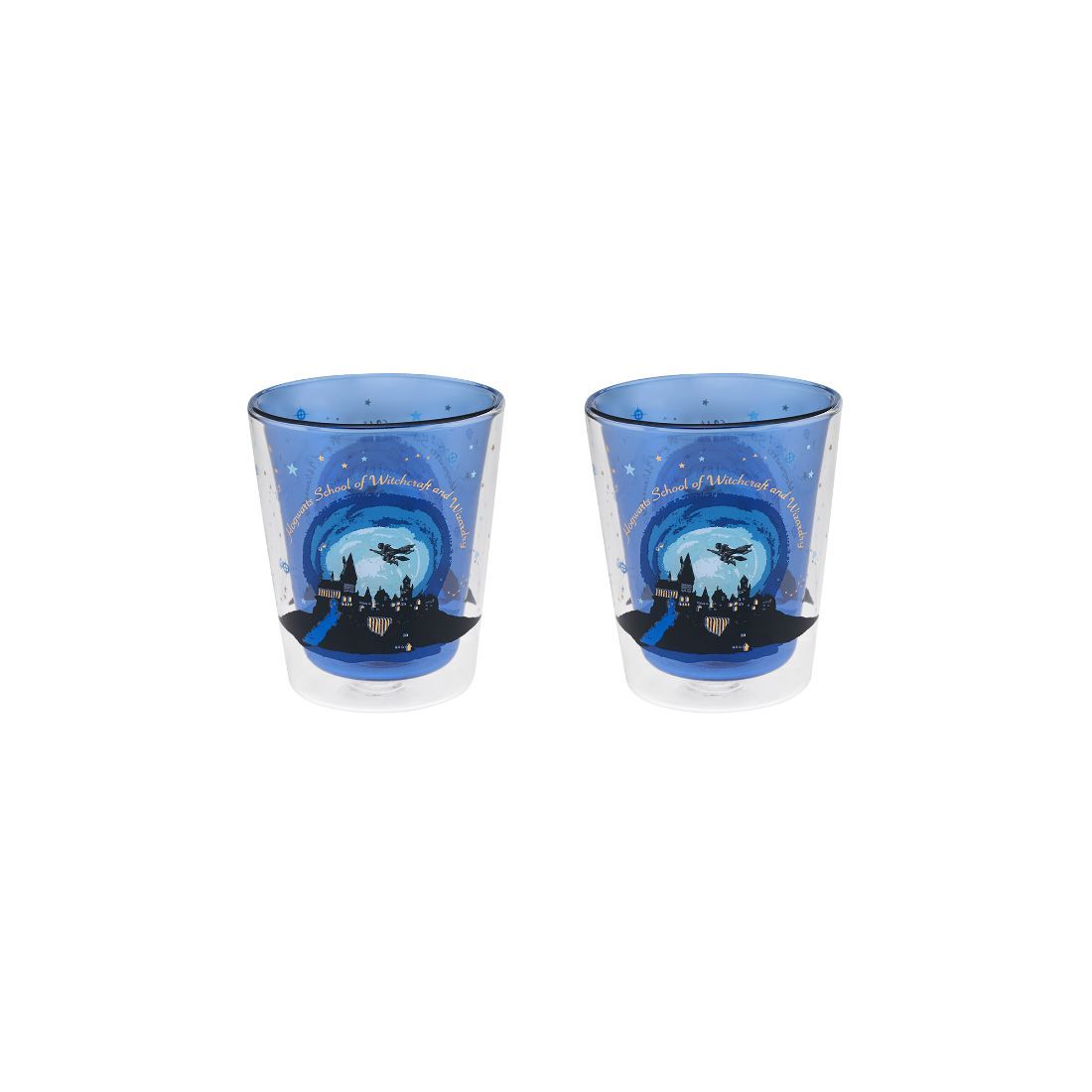 Hogwarts Placement Harry Potter Set of Two Double Wall Glasses