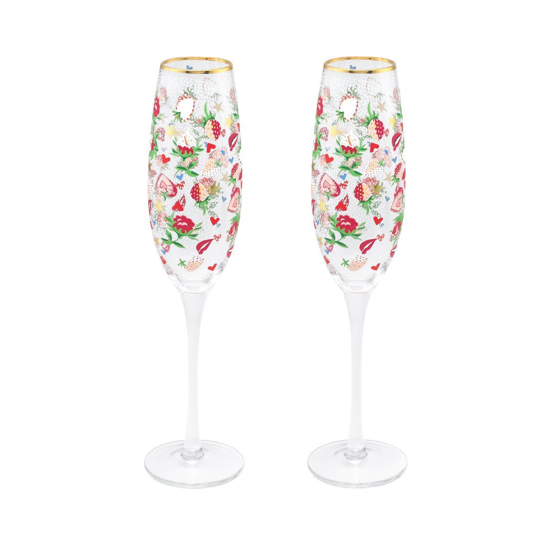 GBBO Showstopper Ditsy Champagne Flutes