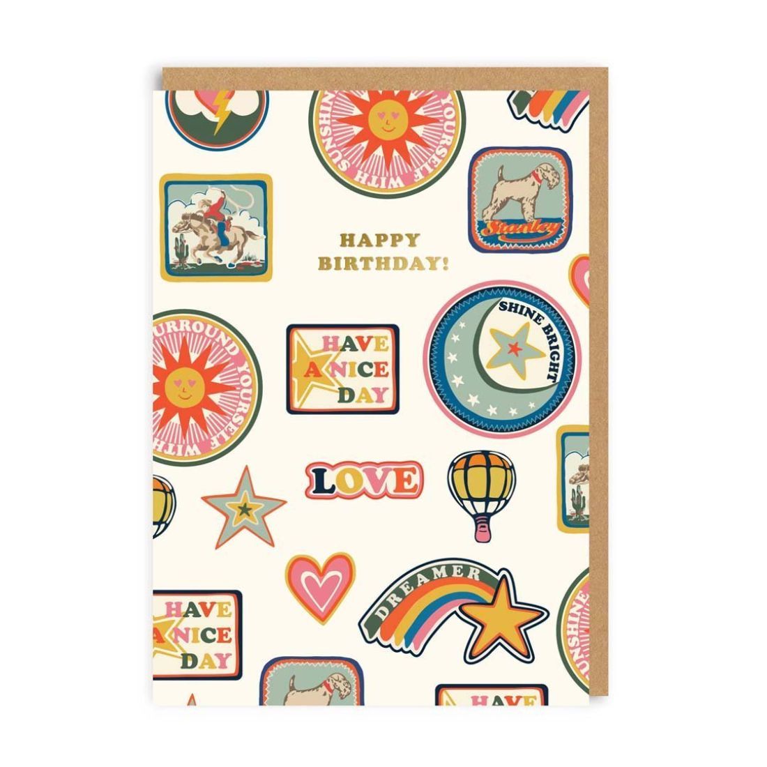 Birthday Patches AOPGreeting Card (A6)