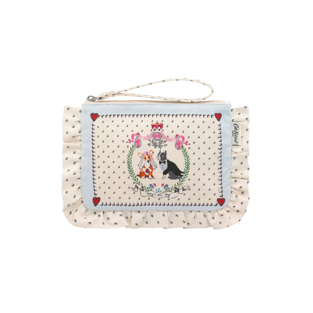 Wedding Frill Wristlet Pouch - Mr and Mrs