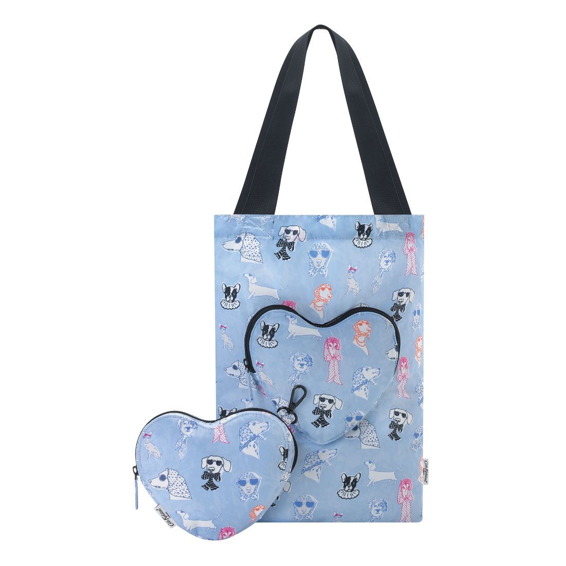 Glamorous Dogs Foldaway Heart Tote