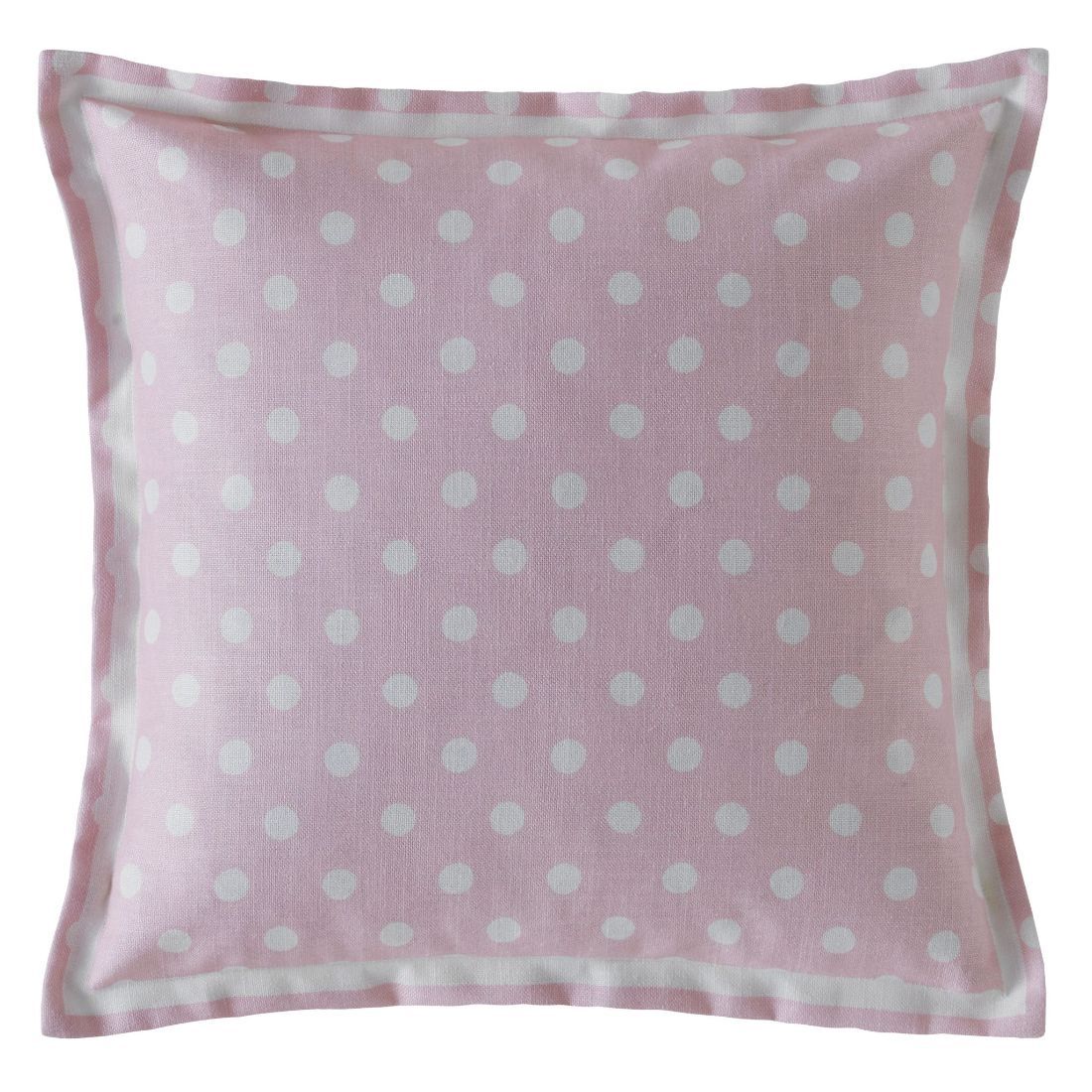 Button Spot Blush Square Cushion