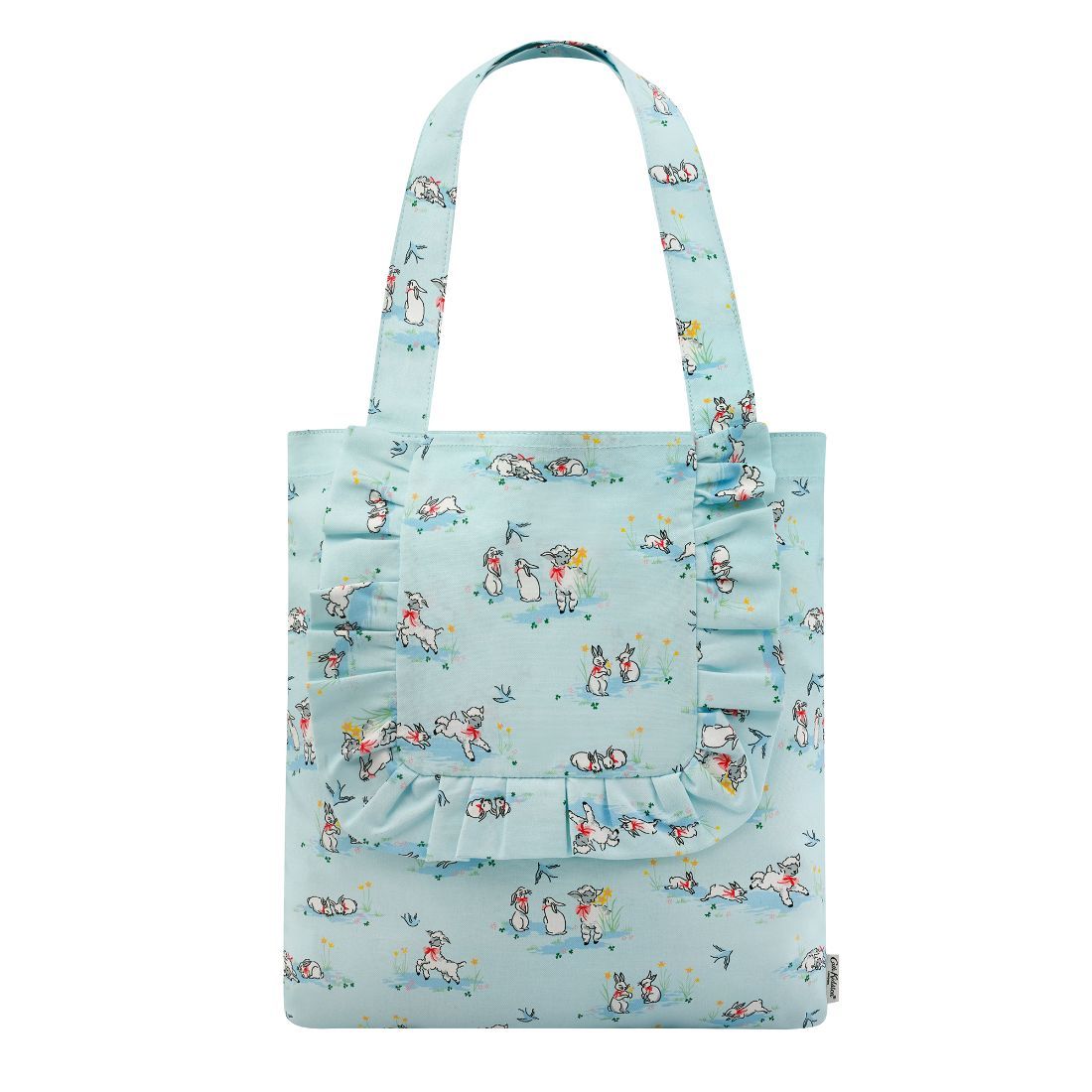 Spring Bunnies and Lambs Frill Tote