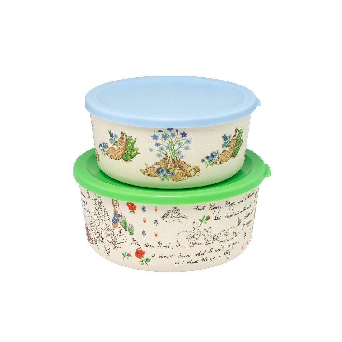 Peter Rabbit Sleeping Bunnies Set of 2 Round Lunch Boxes
