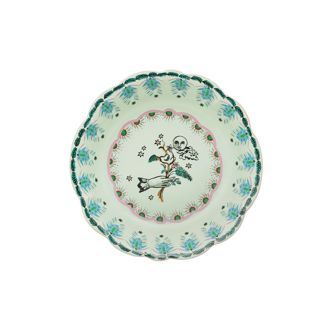 Celestial Large Scallop Serving Bowl