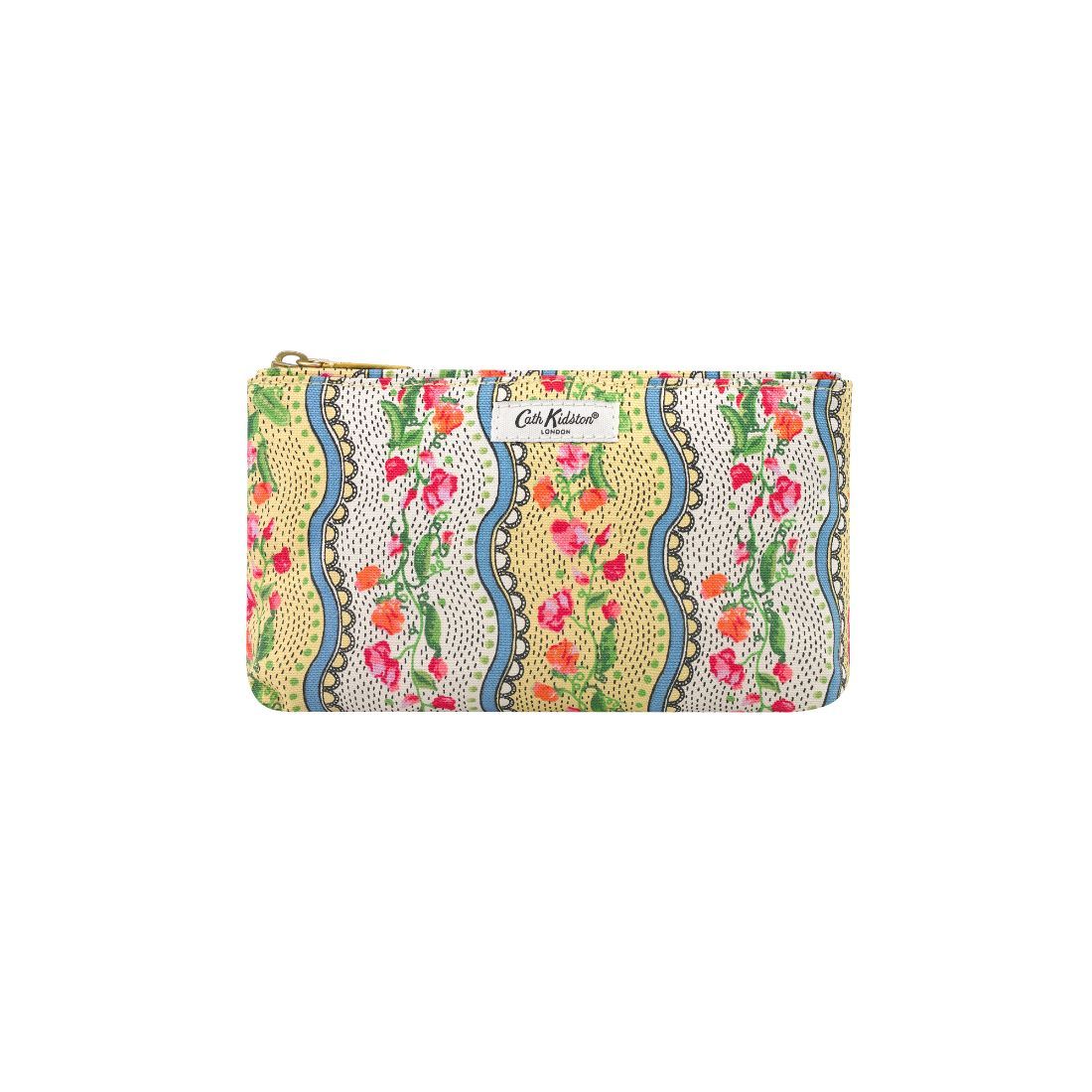 Sweet Pea Stripe Small Zip Make Up Bag
