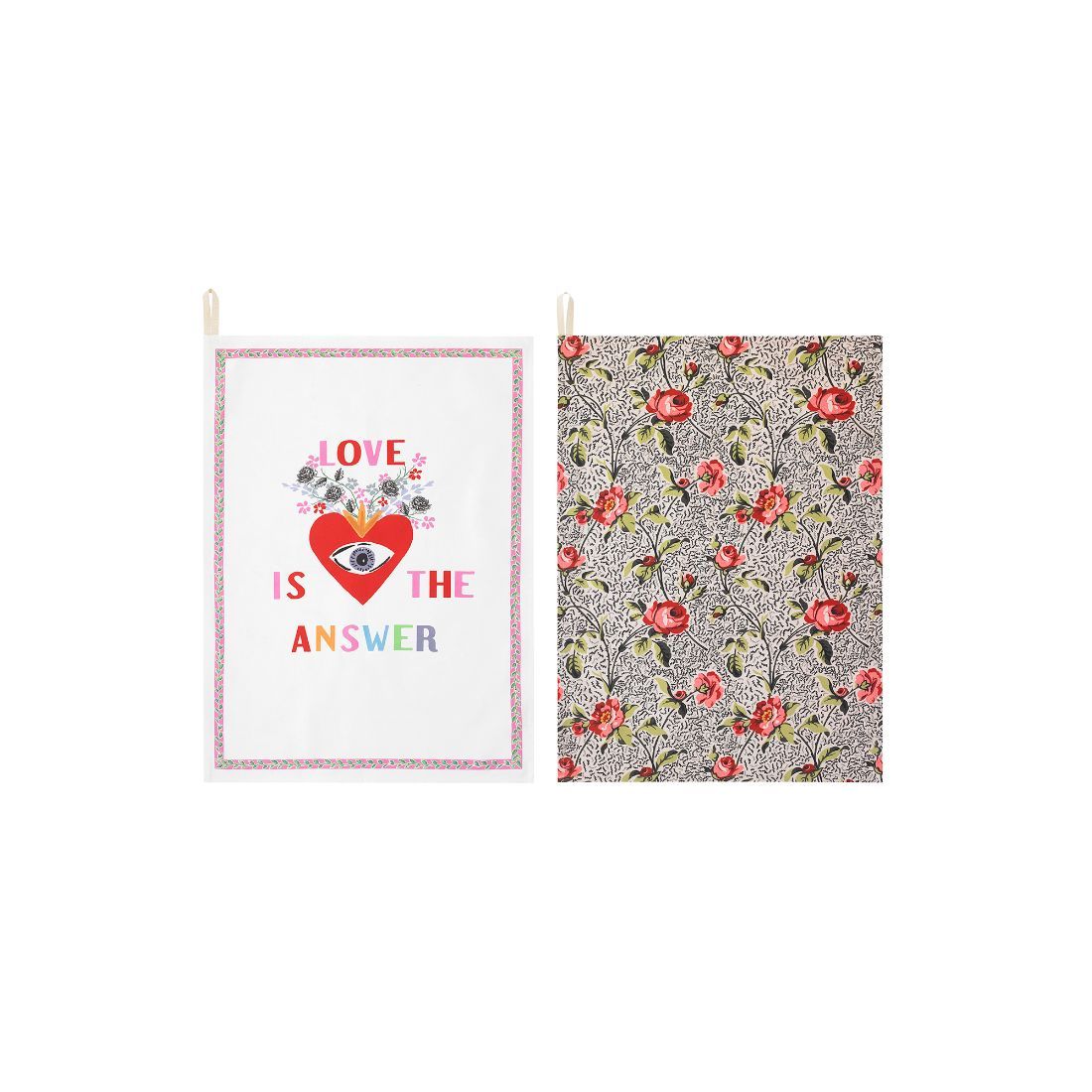 Floral Disco Set of 2 Tea Towels