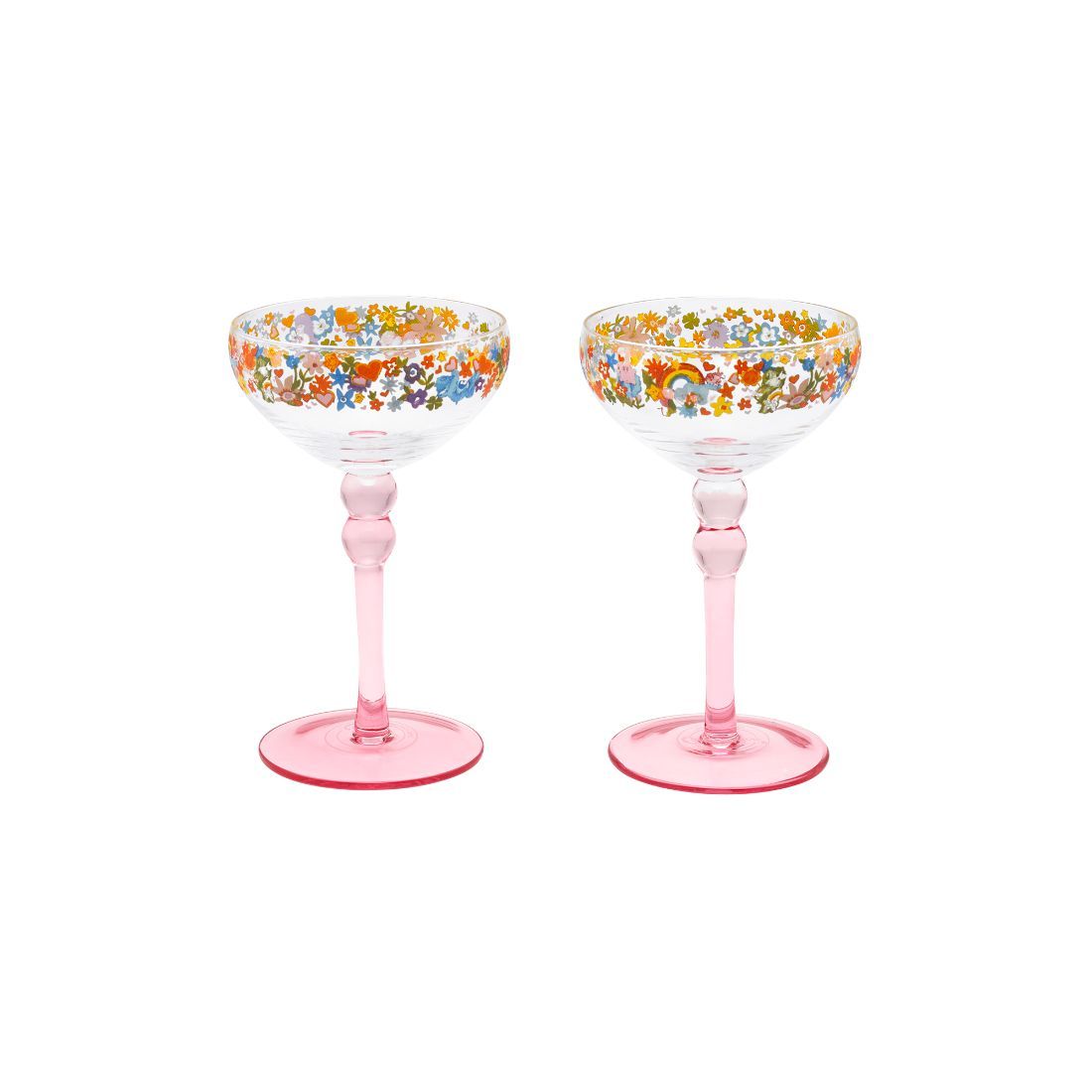 Care Bears Iconic Set of 2 Coupe Glasses
