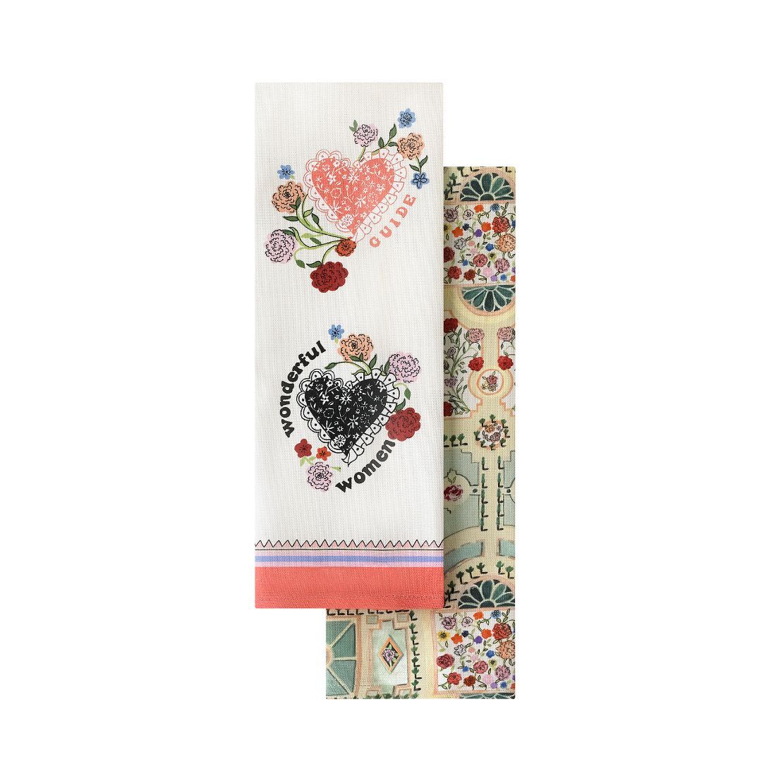 Down the Garden Path Set of 2 Tea Towels