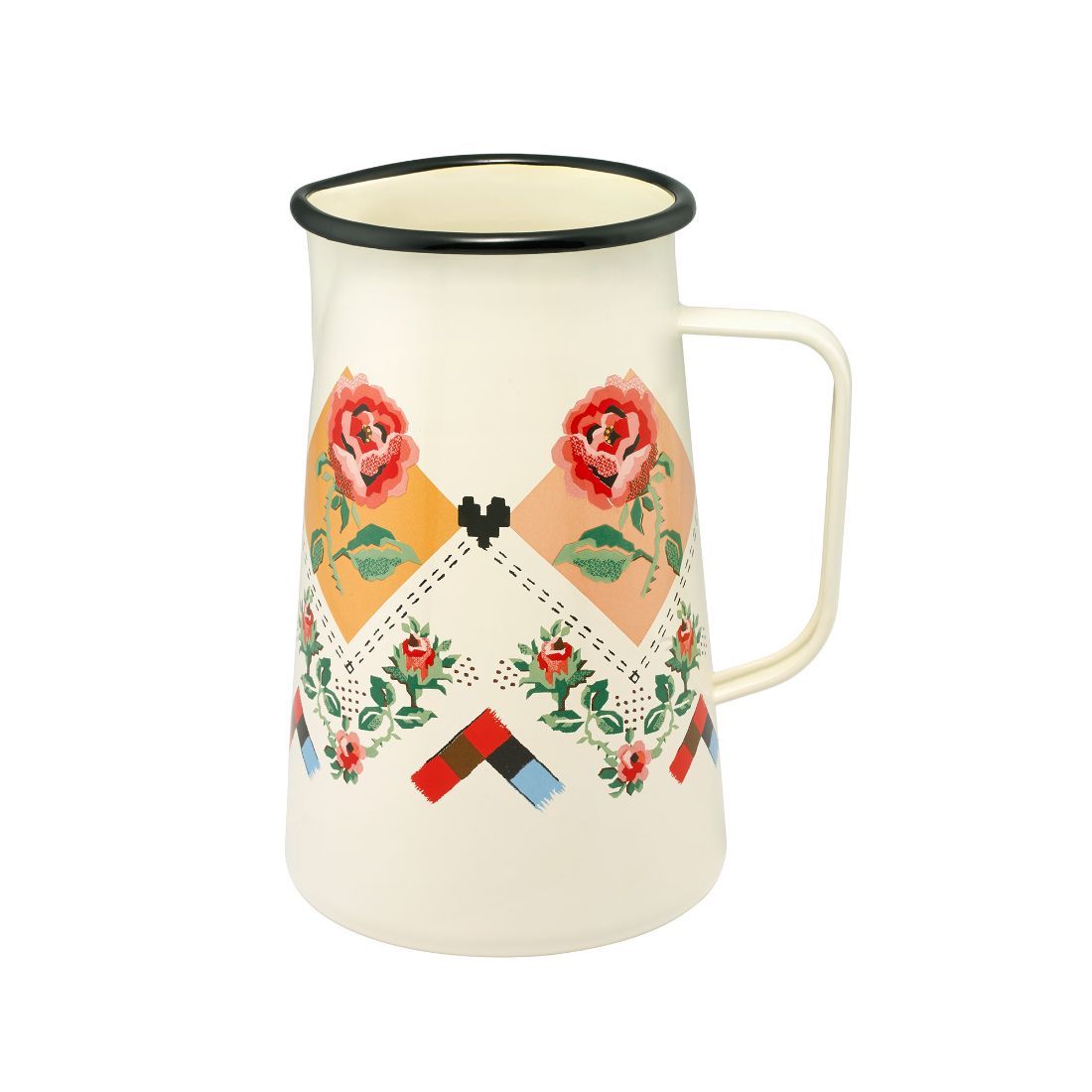 Patchwork Enamel Jug