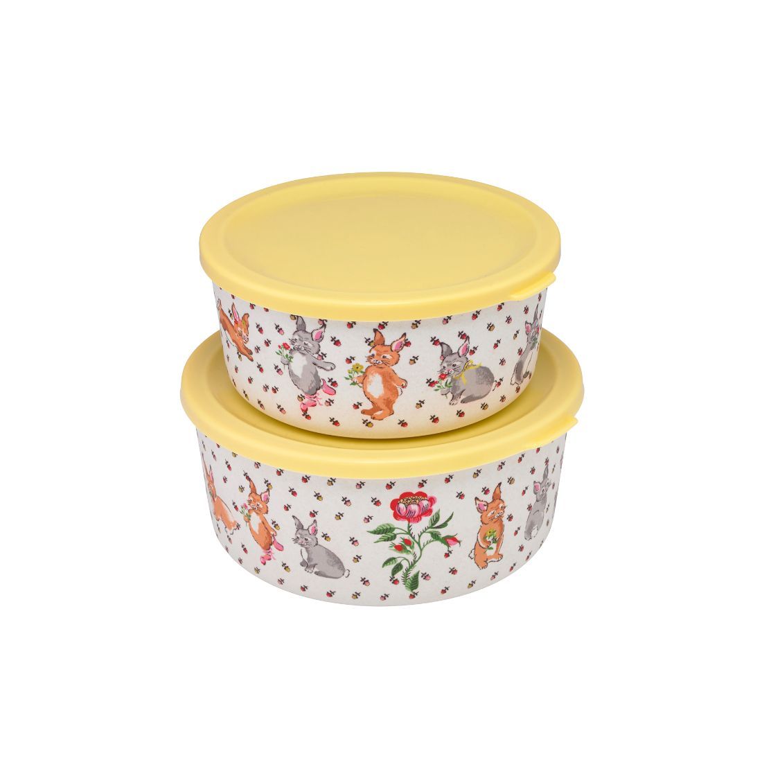 Easter Bunnies Set of 2 Round Lunch Boxes