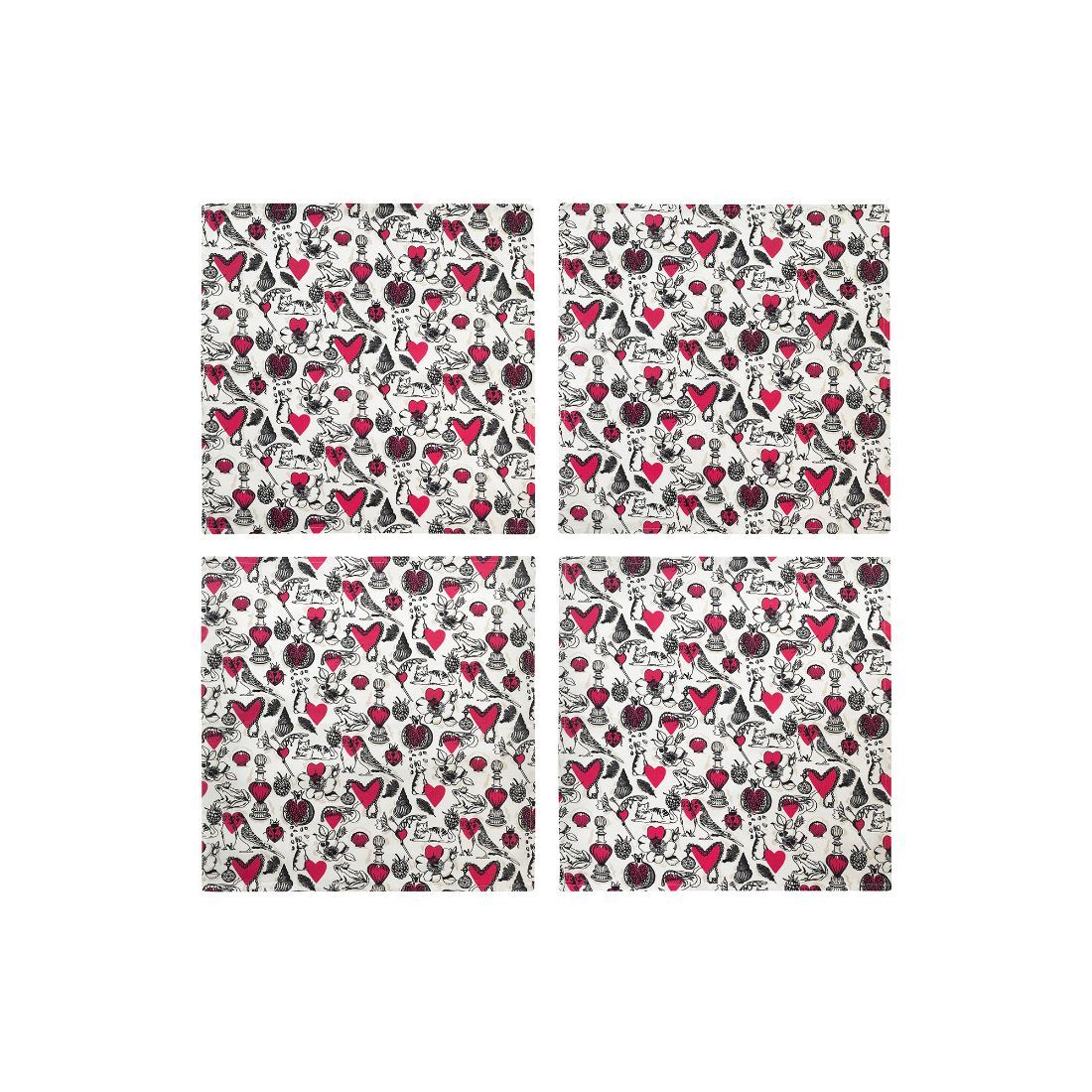 Shape my Heart Set of 4 Napkins