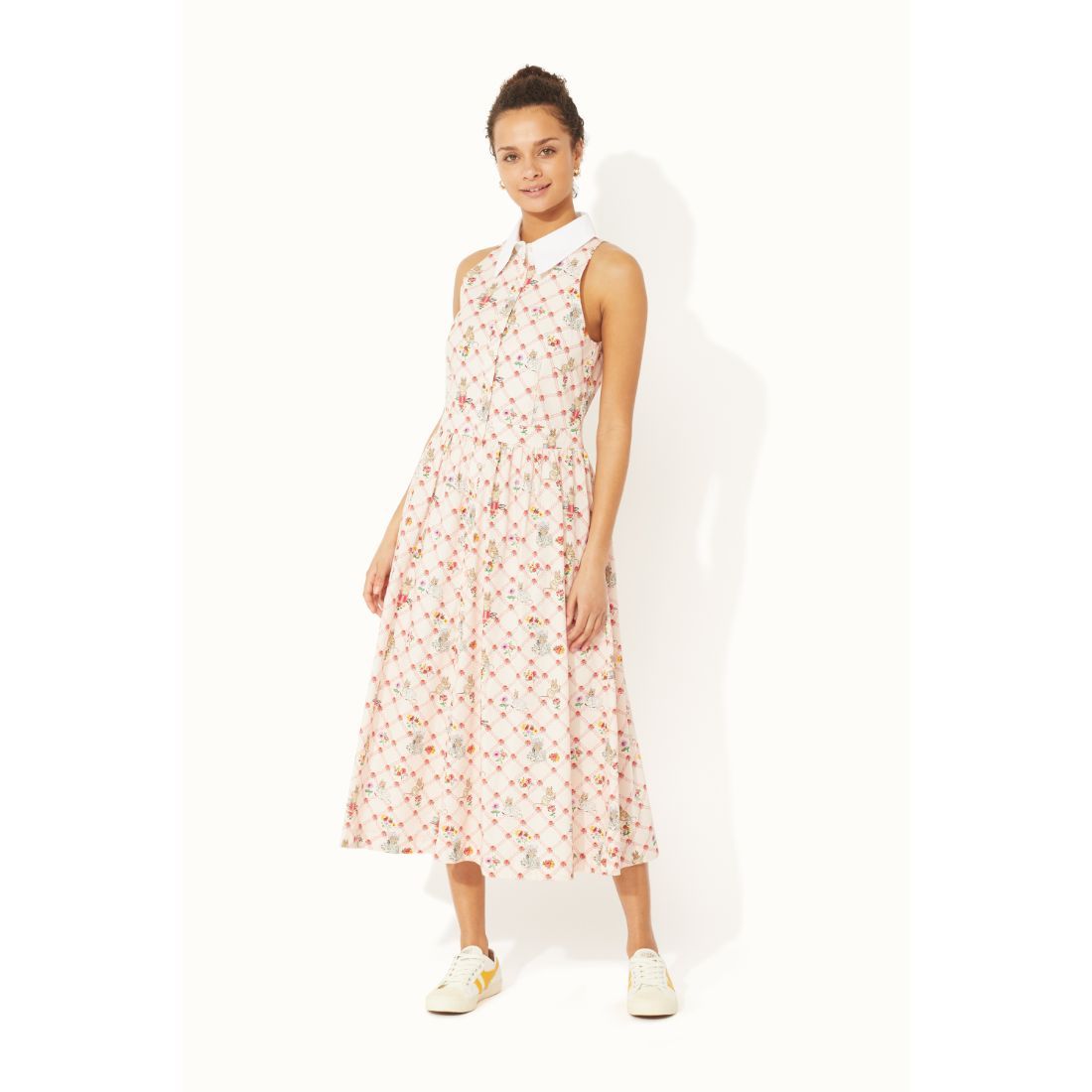 Peter Rabbit Tailor of Gloucester Big Collar Sleeveless Shirt Dress