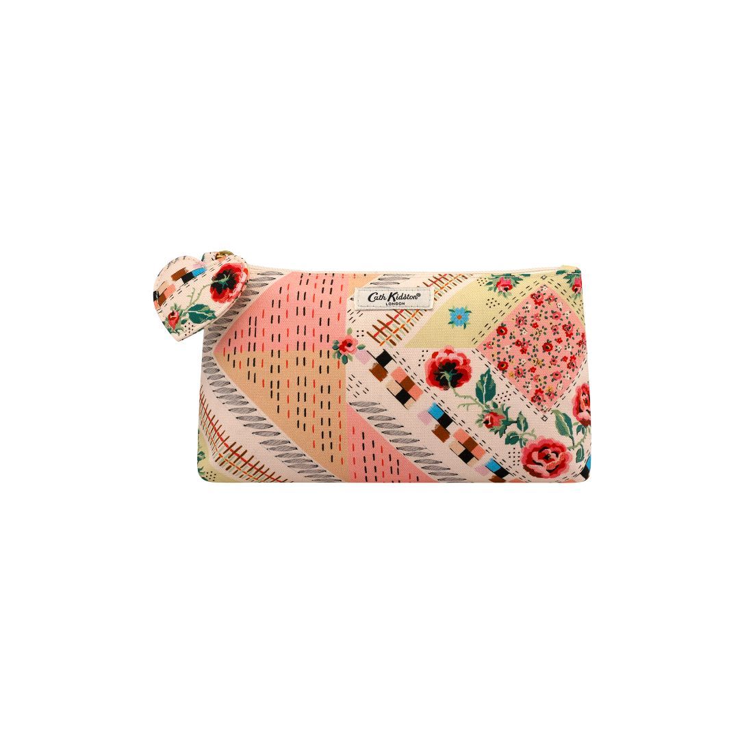 Patchwork Organic Cotton Zip Make Up Bag