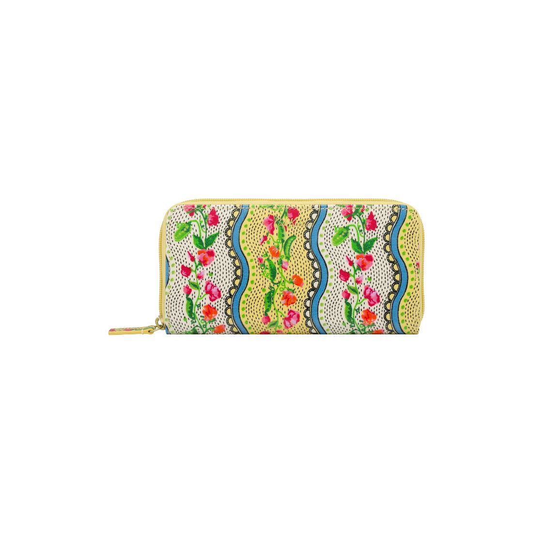 Sweet Pea Stripe Small Continental Zip Wallet