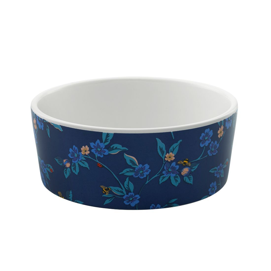 Flora Fauna Greenwich Flowers Ceramic Pet Bowl - L