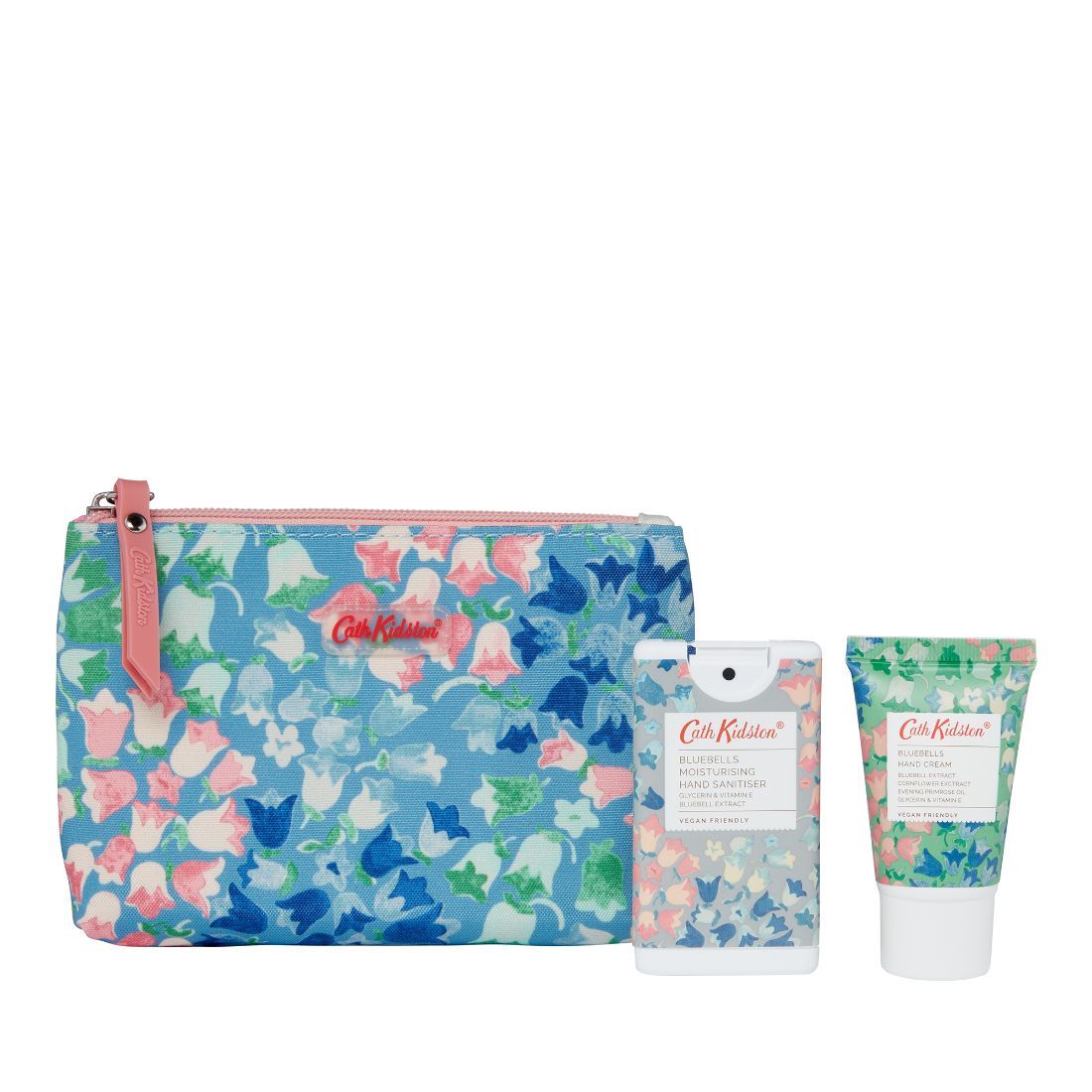 Painted Bluebell Cosmetic Pouch (with 30ml Hand Cream and 15ml Moisturising Antibacterial Hand Spray)