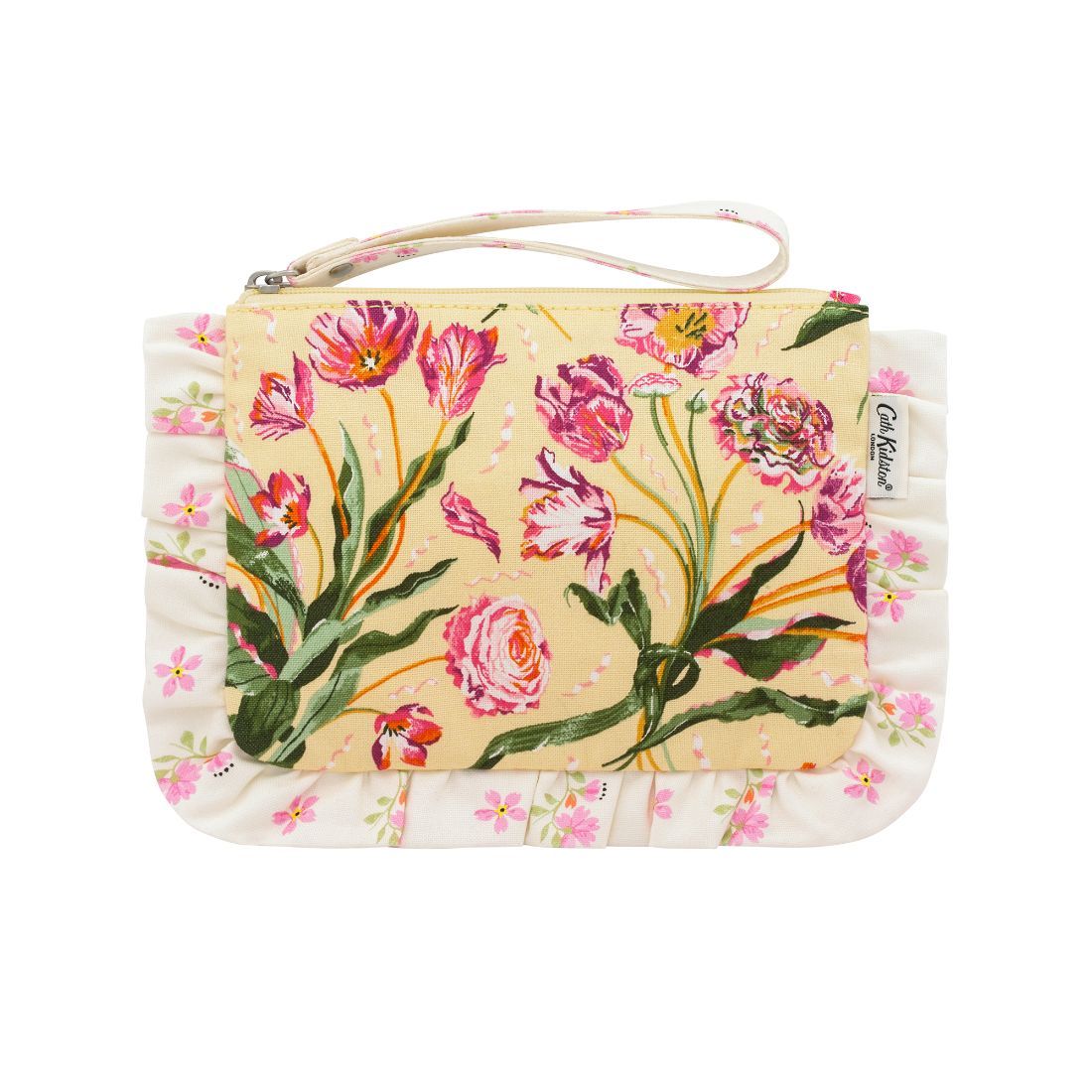 Floral Fancy Frill Wristlet Pouch