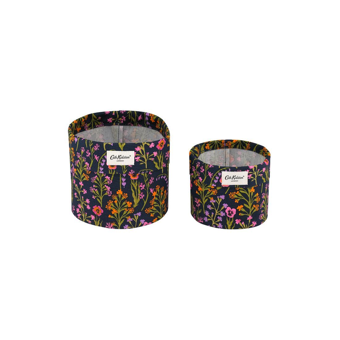 Paper Pansies Set of 2 Storage Baskets