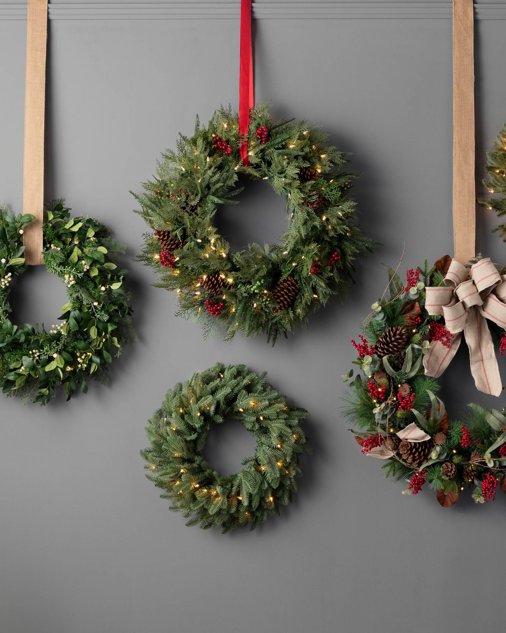 48 in. Downswept Douglas Fir Artificial Christmas Wreath