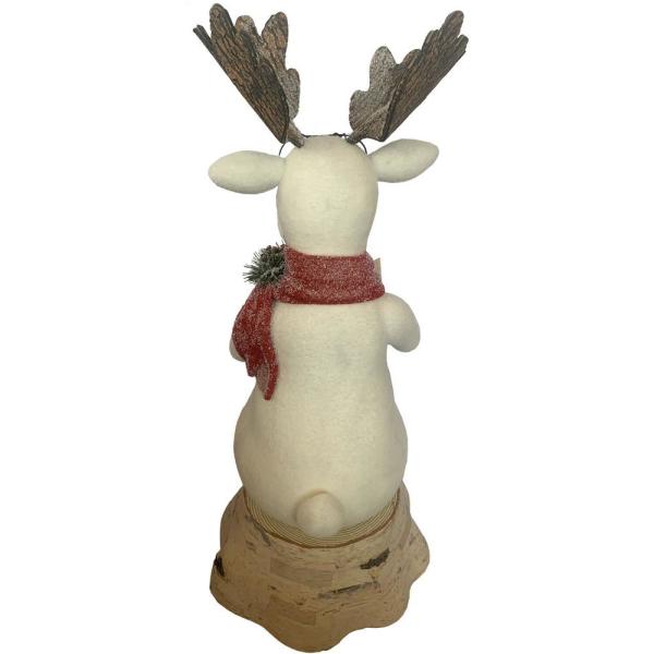 32 in. Christmas Mr. and Mrs. Moose on Stump
