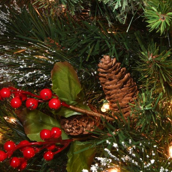 6.5 ft. Wintry Pine Medium Artificial Christmas Tree with Clear Lights